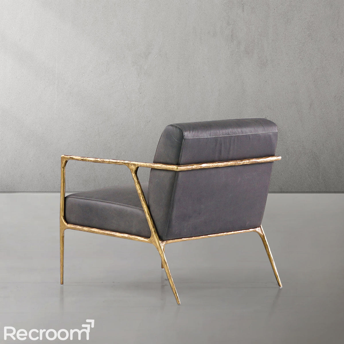 Thaddeo Retro Silver Iron Frame Track Armchair - Zonesus