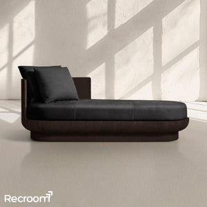 Cira Leather Left-Arm Daybed - Zonesus