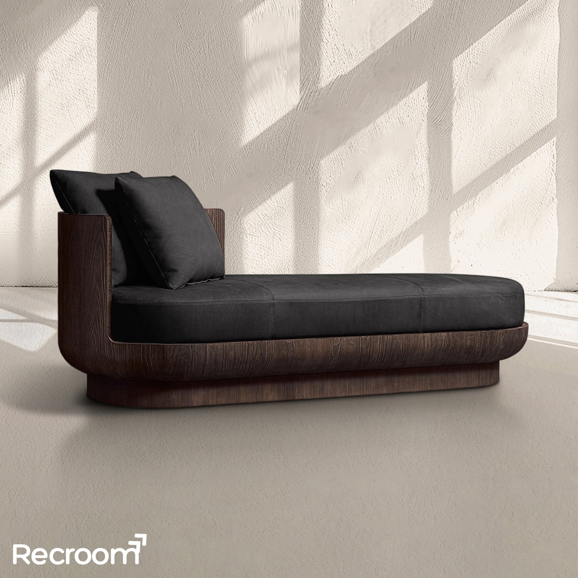 Cira Leather Left-Arm Daybed - Zonesus