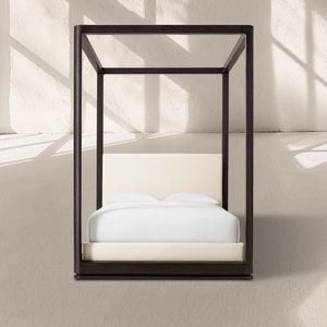 Linet Upholstered Canopy Bed - Zonesus
