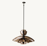Bloomy Amber Glass Cloche Grand Pendant - Zonesus