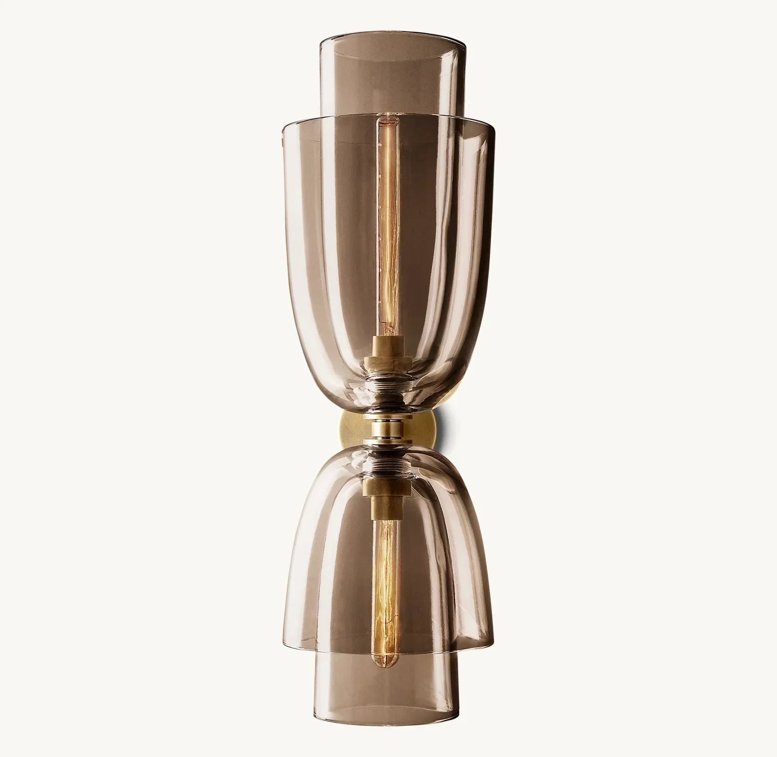 Bloomy Amber Glass Cloche Grand Sconce - Zonesus