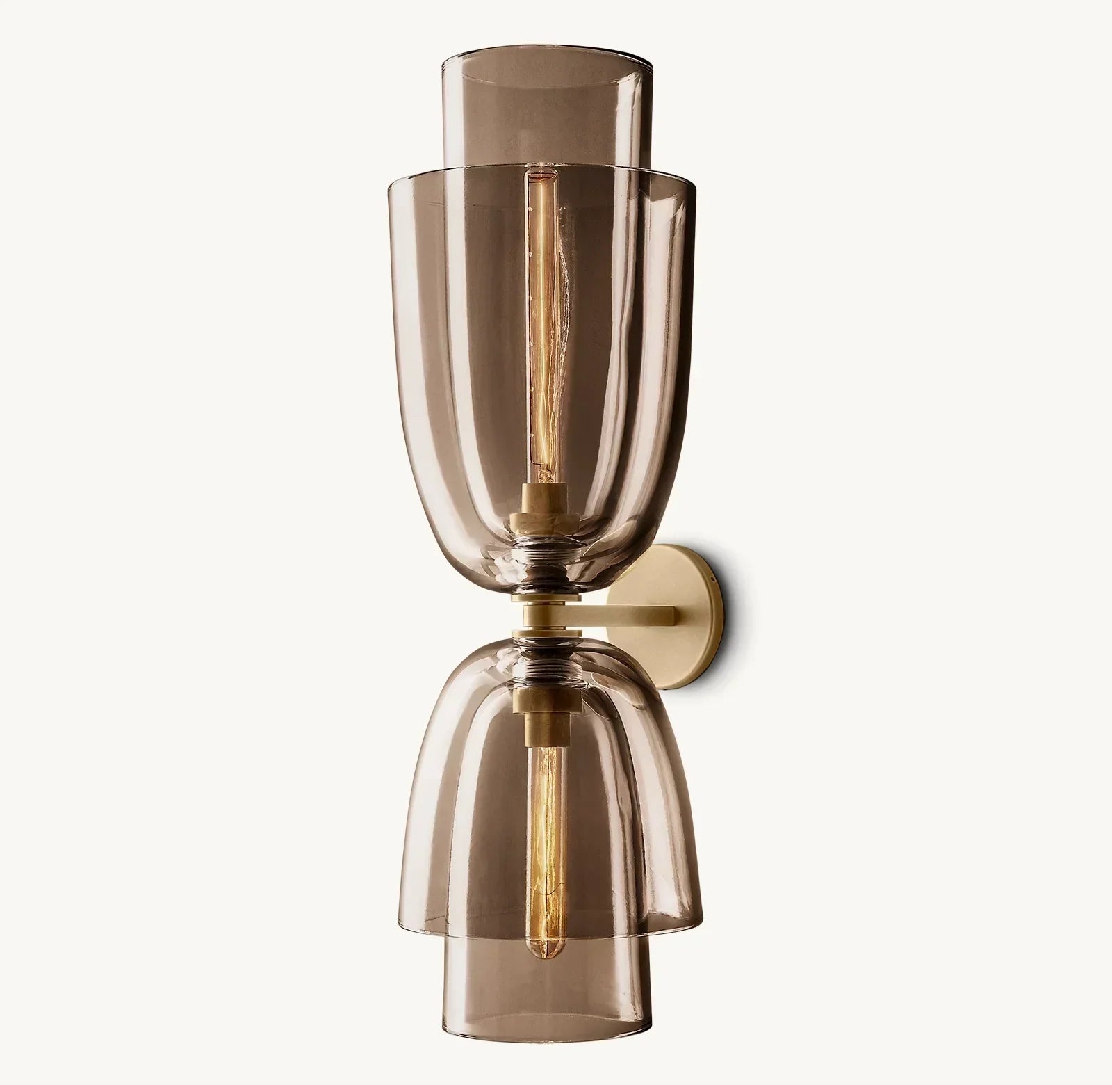 Bloomy Amber Glass Cloche Grand Sconce - Zonesus