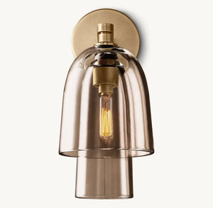 Bloomy Amber Glass Flute Sconce - Zonesus