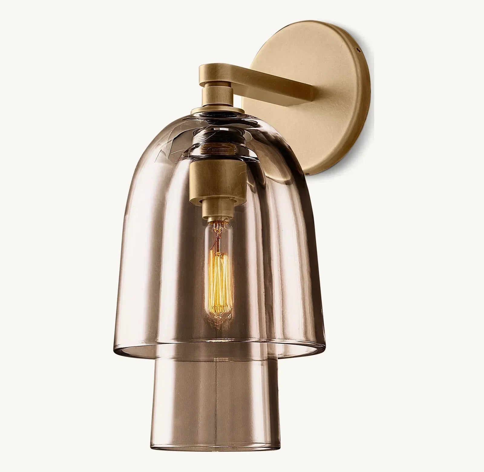 Bloomy Amber Glass Flute Sconce - Zonesus