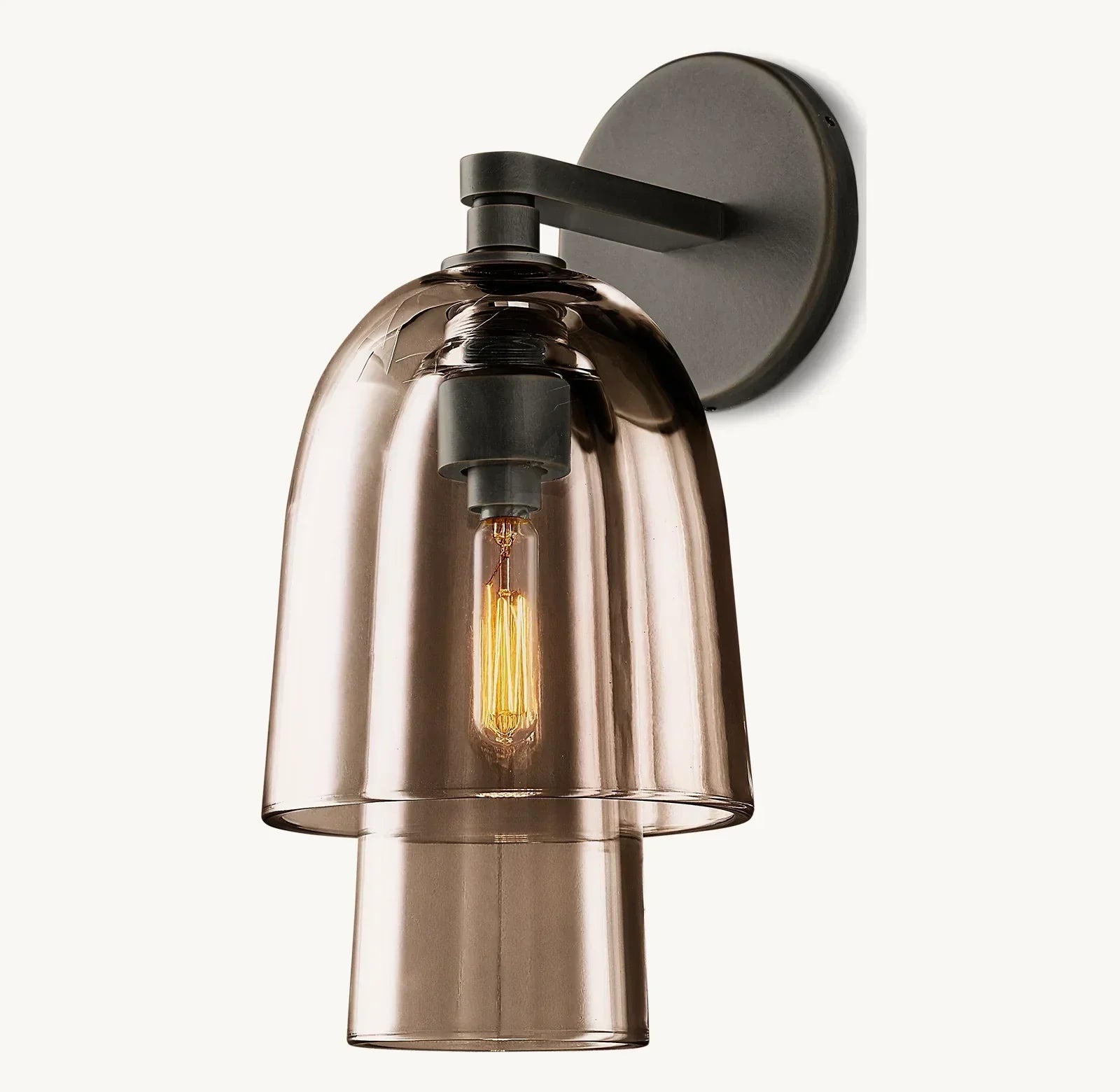 Bloomy Amber Glass Flute Sconce - Zonesus