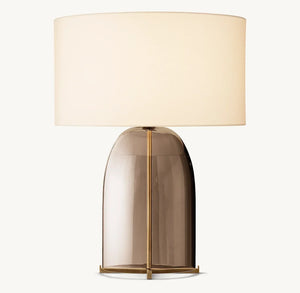 Bloomy Amber Glass Table Lamp - Zonesus