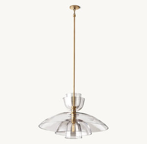 Bloomy Clear Glass Cloche Grand Pendant - Zonesus