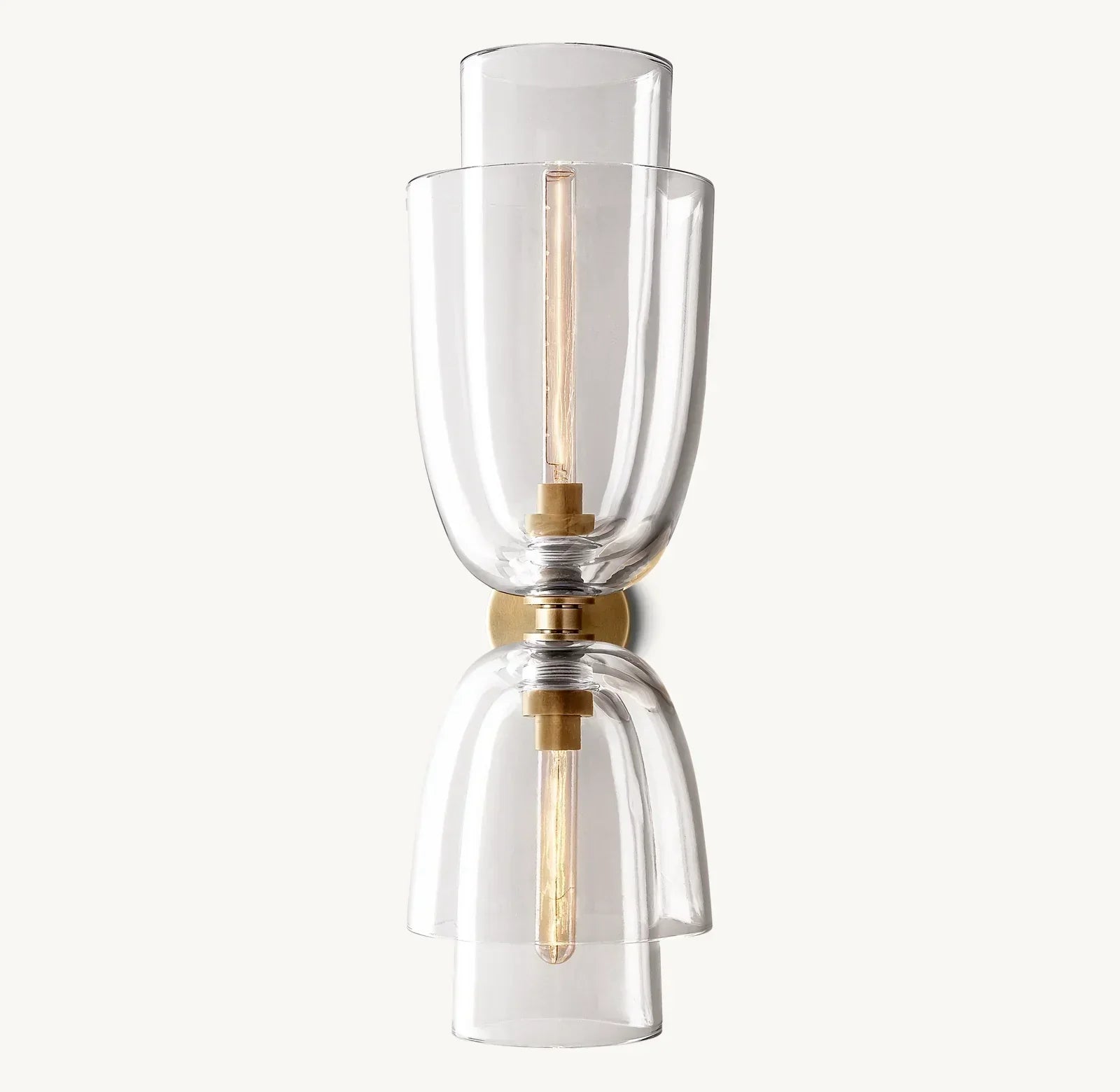 Bloomy Clear Glass Cloche Grand Sconce - Zonesus