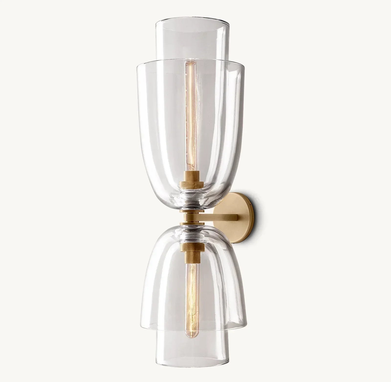 Bloomy Clear Glass Cloche Grand Sconce - Zonesus