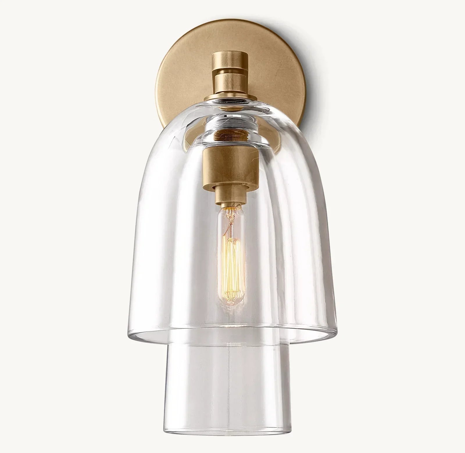 Bloomy Clear Glass Flute Sconce - Zonesus
