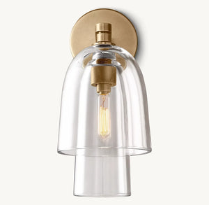 Bloomy Clear Glass Flute Sconce - Zonesus