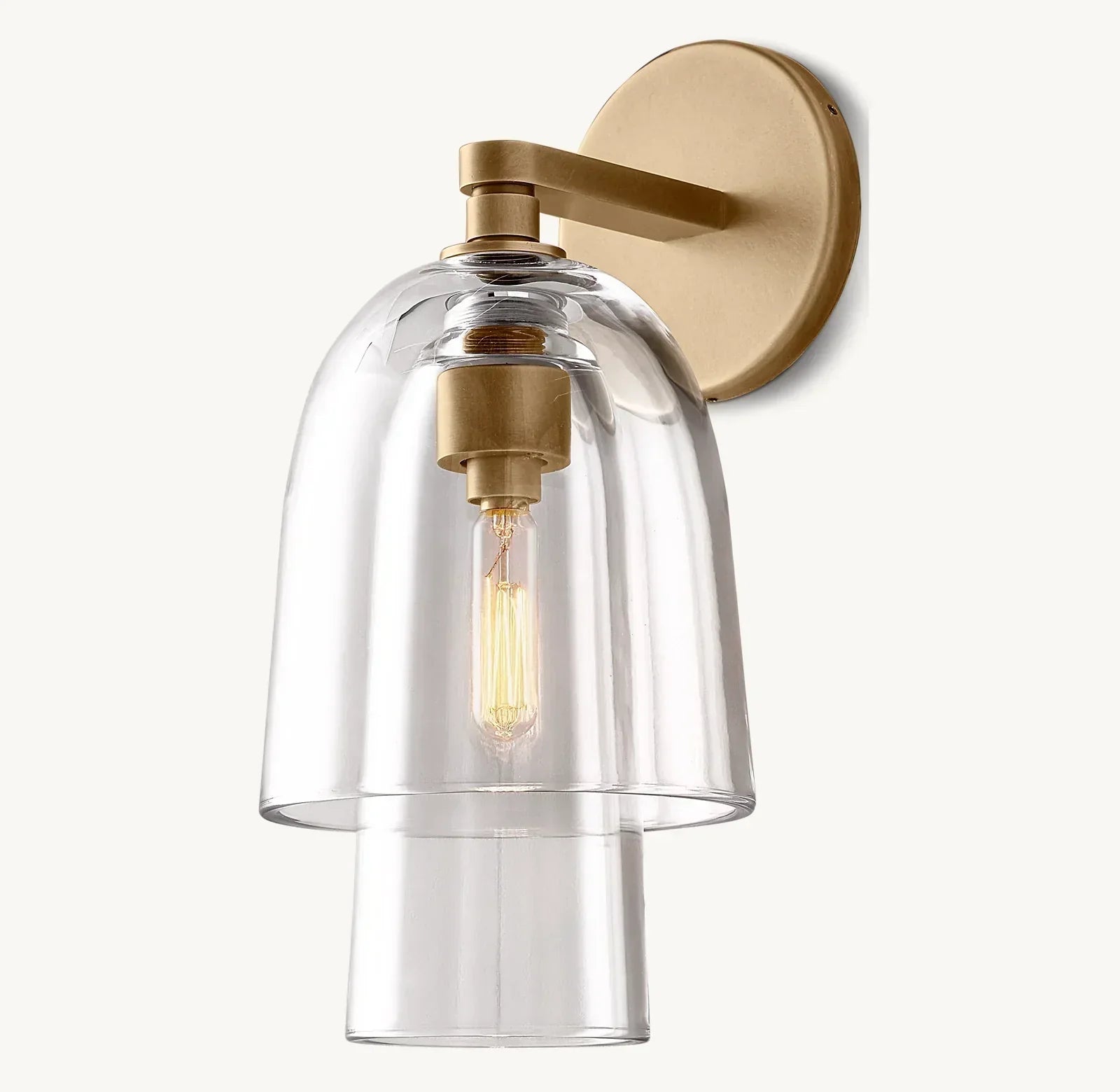 Bloomy Clear Glass Flute Sconce - Zonesus