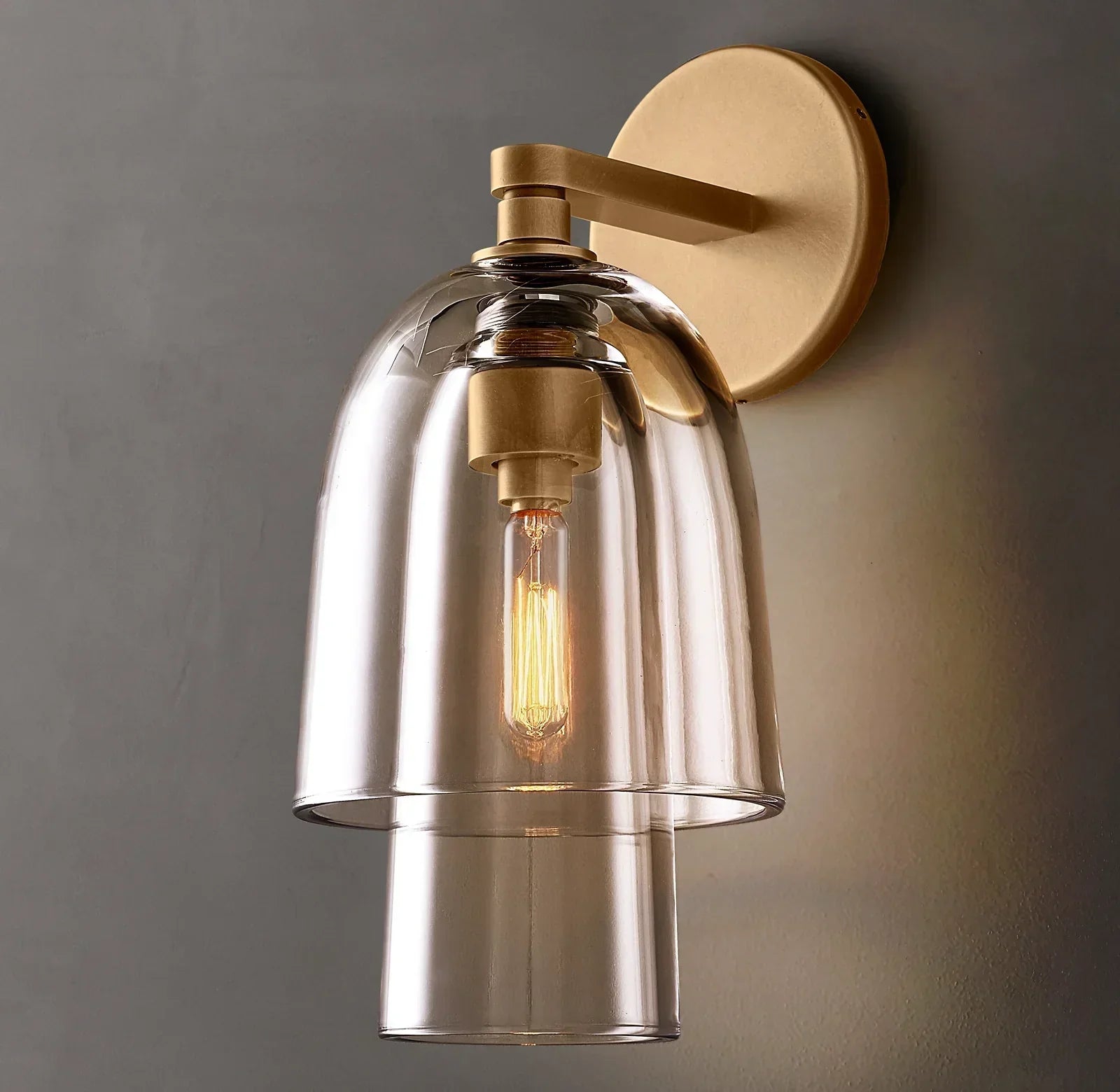 Bloomy Clear Glass Flute Sconce - Zonesus