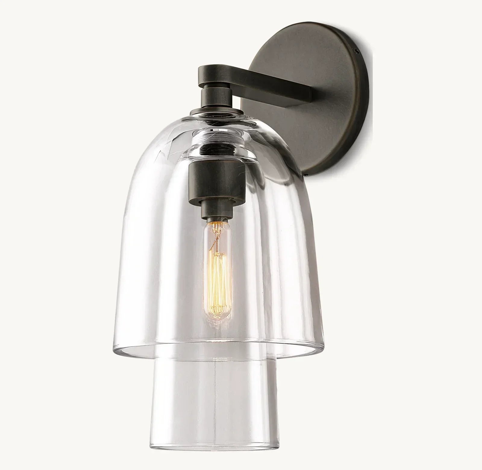 Bloomy Clear Glass Flute Sconce - Zonesus