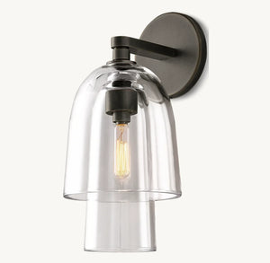Bloomy Clear Glass Flute Sconce - Zonesus