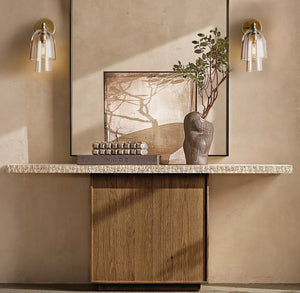 Bloomy Clear Glass Flute Sconce - Zonesus