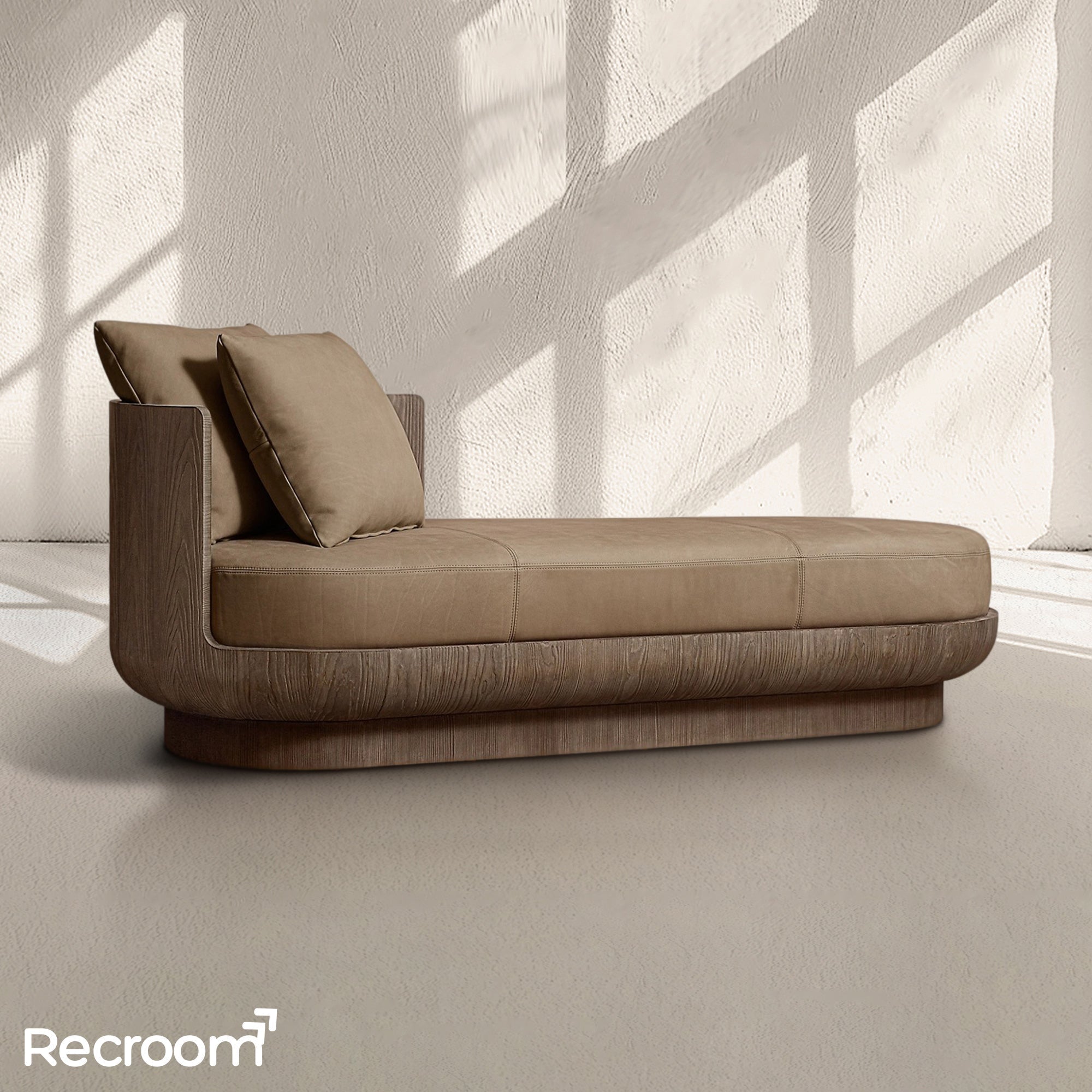Cira Leather Left-Arm Daybed - Zonesus