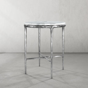 Thaddeo Marble Round Side Table - Zonesus