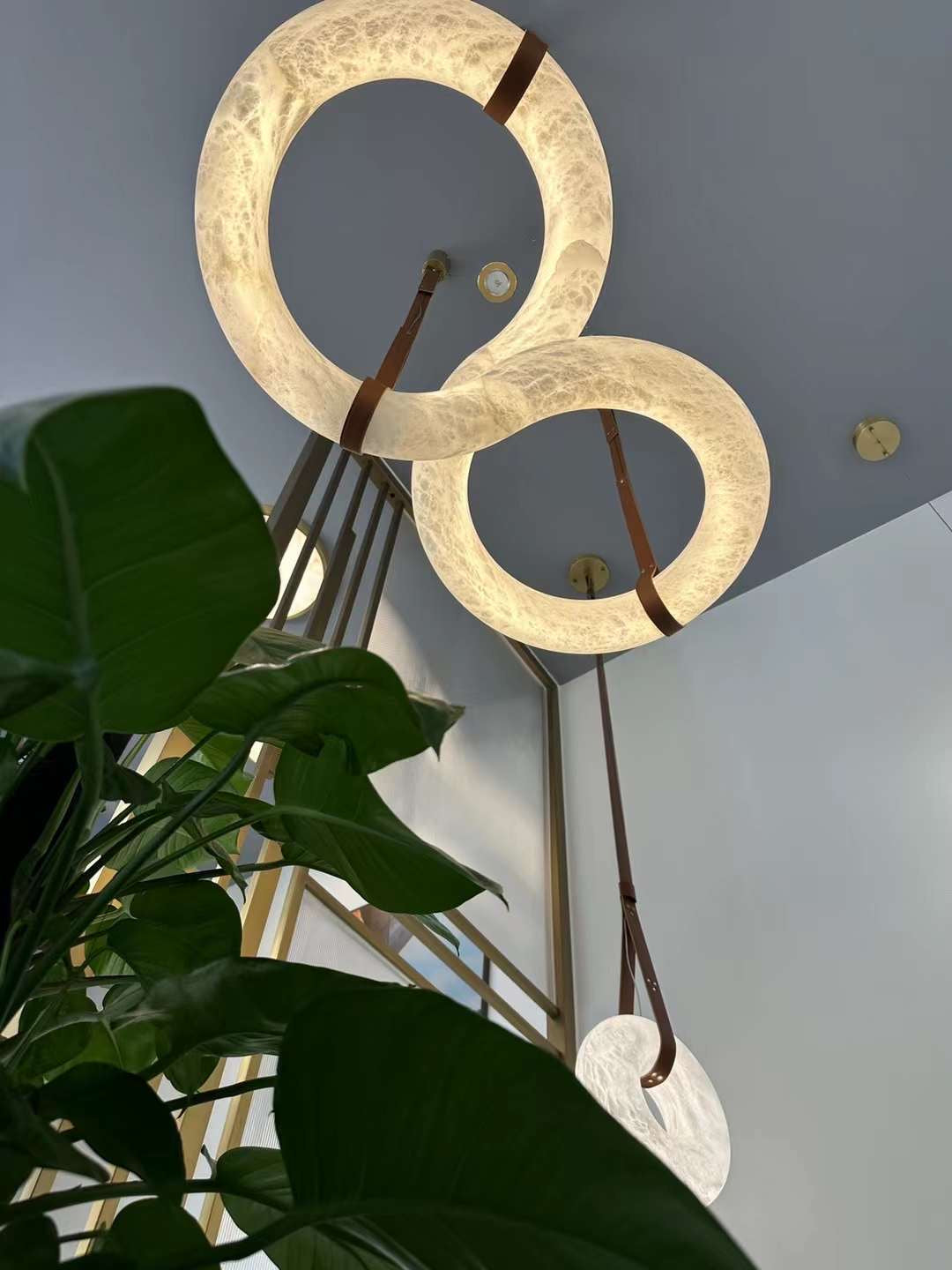 Charlene Marble Long wall sconce 46"H - Zonesus
