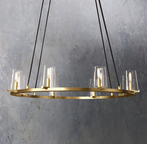 Pauillyc Clear Glass Round Chandelier 36" 48" 60" - Zonesus