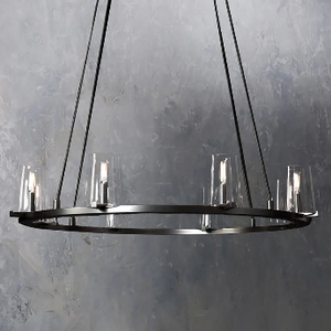 Pauillyc Clear Glass Round Chandelier 36" 48" 60" - Zonesus