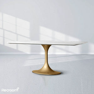 San Germani Stone Dining Table with Launette Base - Zonesus