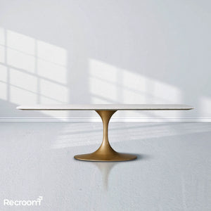 San Germani Stone Dining Table with Launette Base - Zonesus