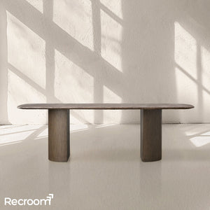San Germani Stone Dining Table with Dauphine Base - Zonesus