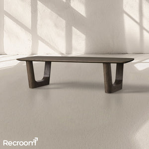 San Germani 72" Wood Coffee Table with Rennes Base - Zonesus