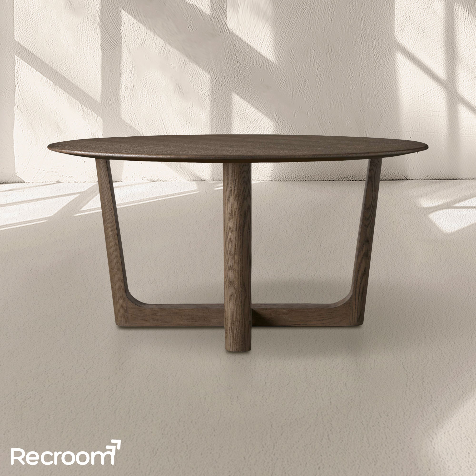 San Germani Round Wood Dining Table with Rennes Base - Zonesus