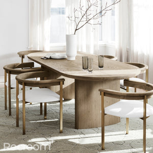 Radva Extendable Oval Dining Table - Zonesus