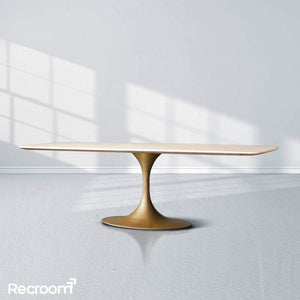 San Germani Stone Dining Table with Launette Base - Zonesus