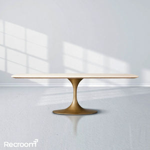 San Germani Stone Dining Table with Launette Base - Zonesus
