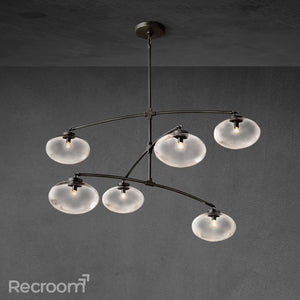 Cabretten Clear Glass Mobile Round Chandelier 48" 60" 72" - Zonesus