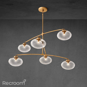Cabretten Clear Glass Mobile Round Chandelier 48" 60" 72" - Zonesus