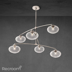 Cabretten Clear Glass Mobile Round Chandelier 48" 60" 72" - Zonesus