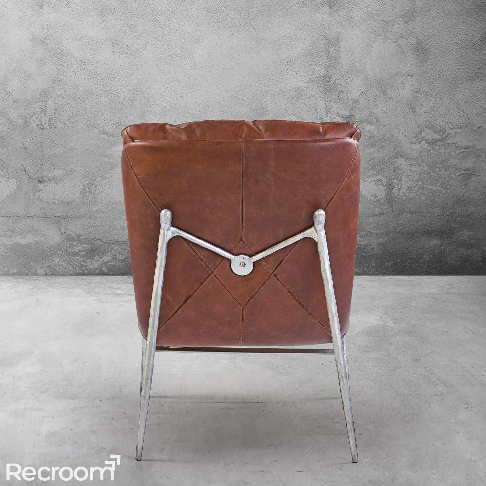Thaddeo Vintage Leather Armrest Lounge Chair - Zonesus