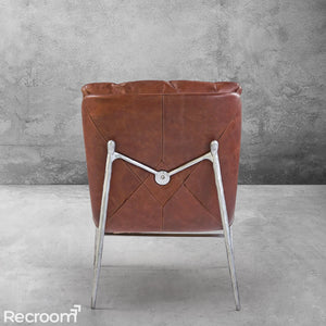 Thaddeo Vintage Leather Armrest Lounge Chair - Zonesus