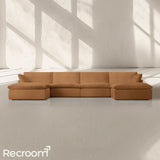 Kloud Modular Track Arm U-Chaise Sectional - Zonesus