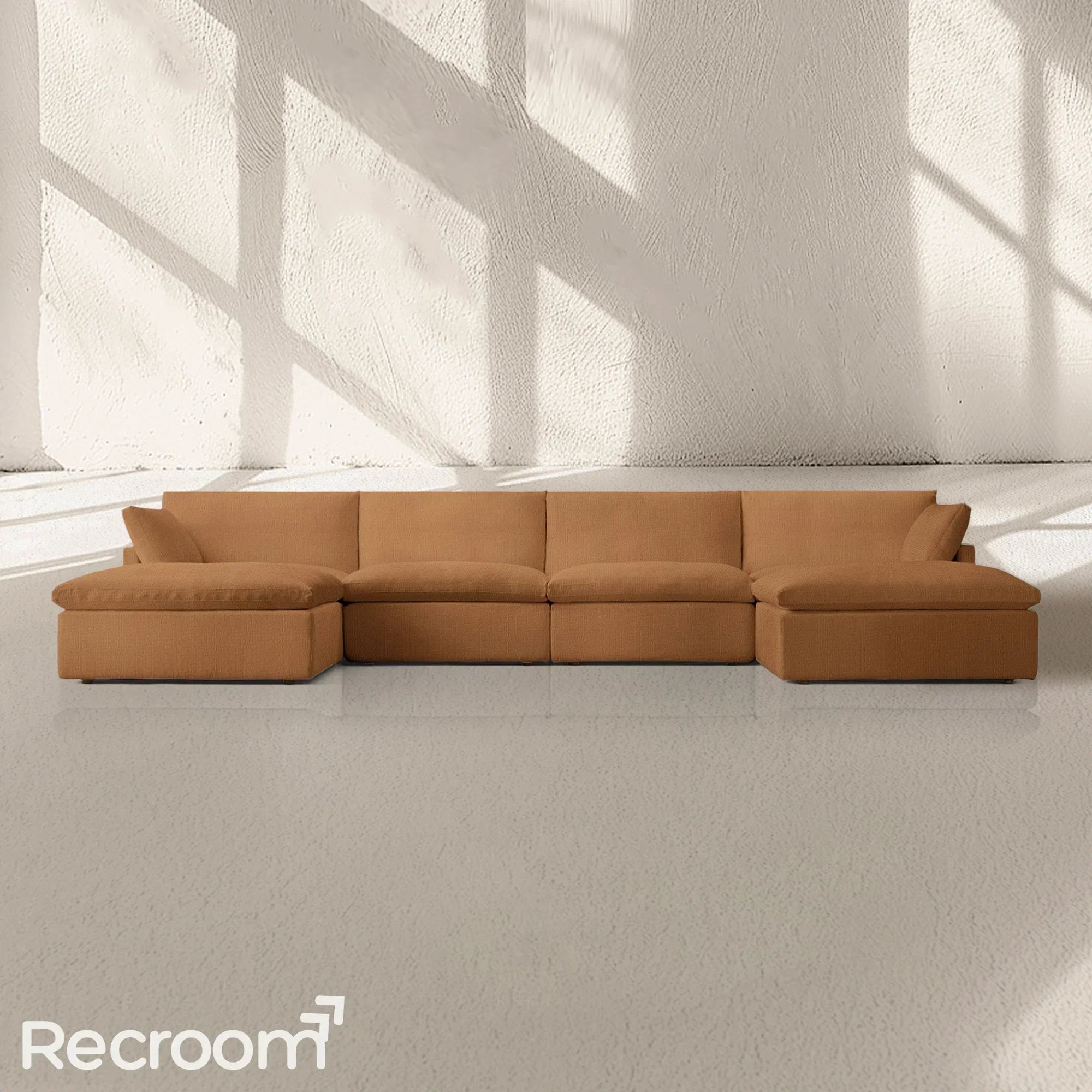 Kloud Modular Track Arm U-Chaise Sectional - Zonesus
