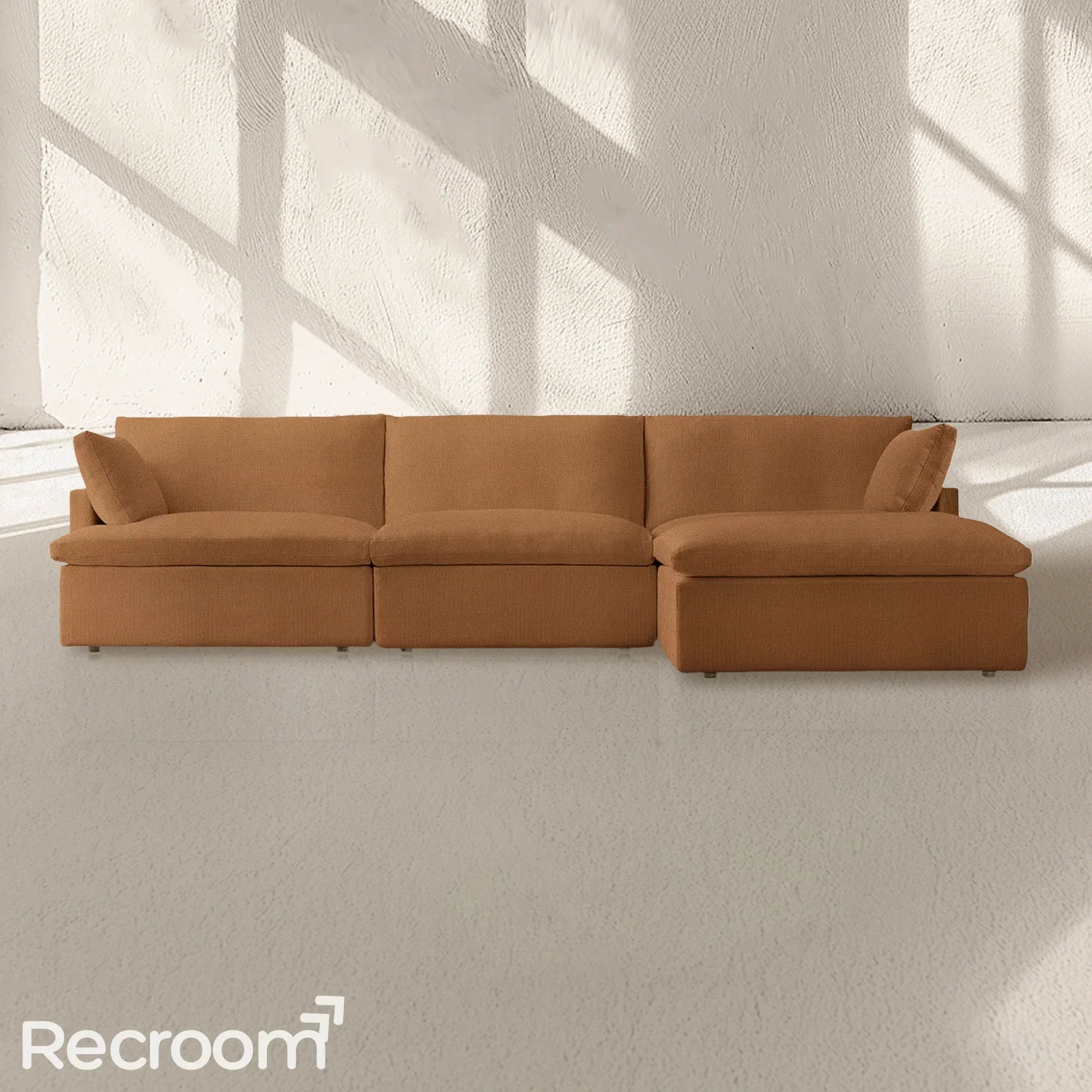 Kloud Modular Track Arm Right-Arm Sofa-Chaise Sectional - Zonesus