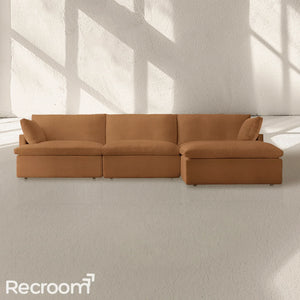 Kloud Modular Track Arm Right-Arm Sofa-Chaise Sectional - Zonesus