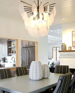 Cascading Selenite Disc Chandelier - Zonesus