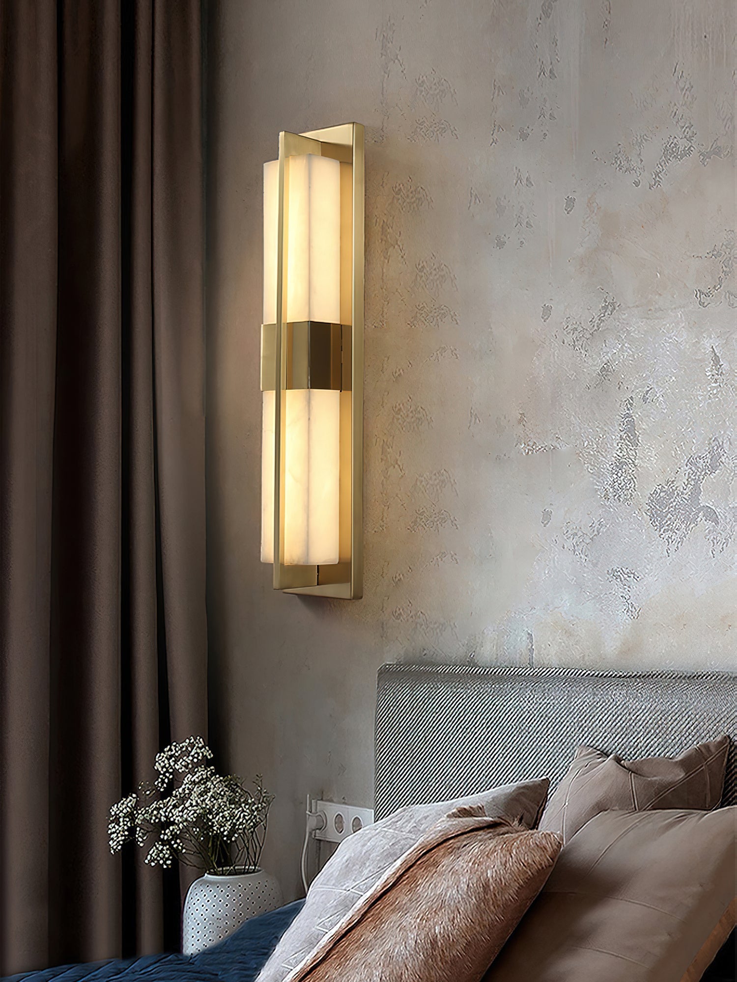 Cecily LED Alabaster Sconce - Zonesus