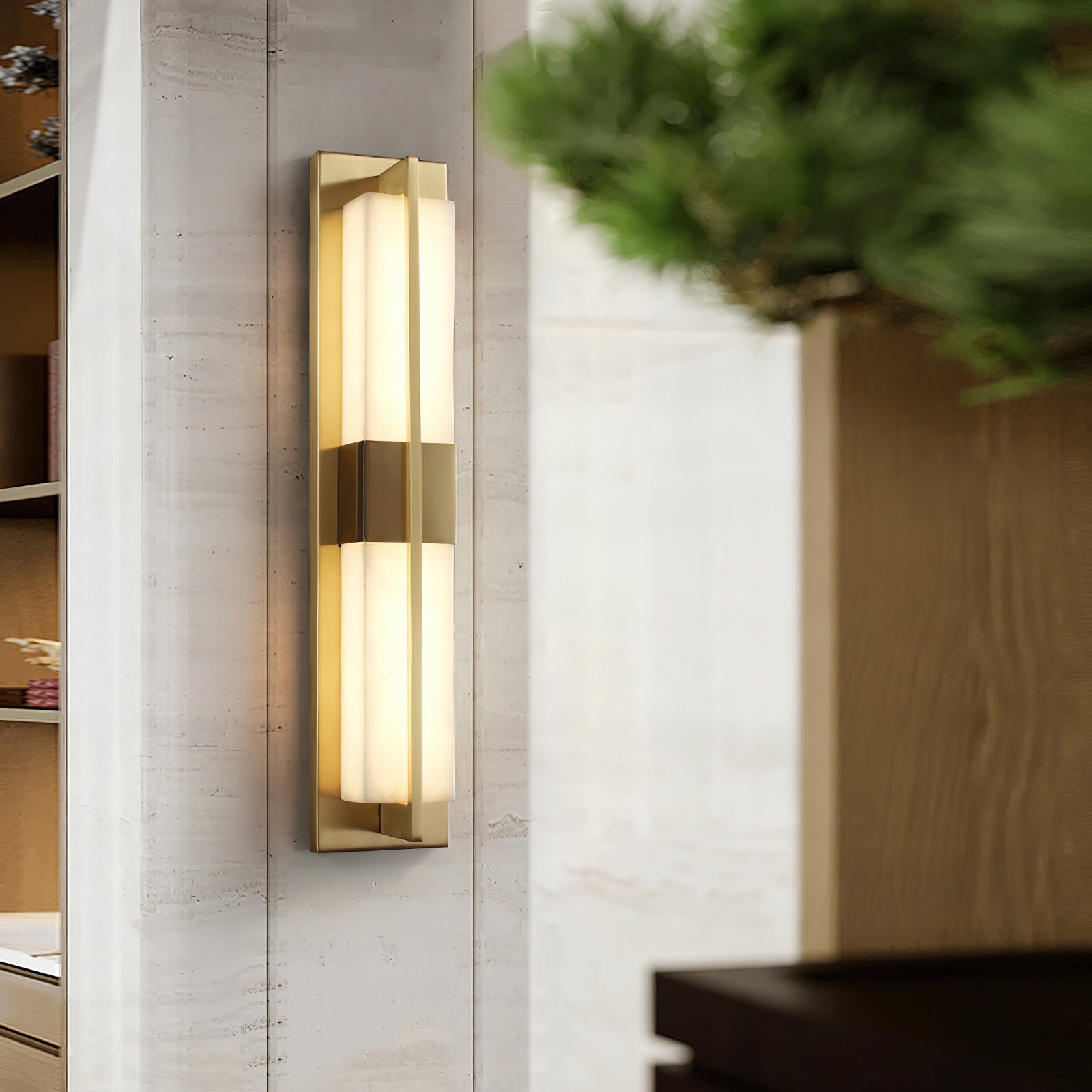 Cecily LED Alabaster Sconce - Zonesus