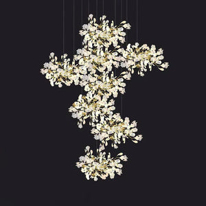 Ceramic Ginkgo Cascading Chandelier - Zonesus