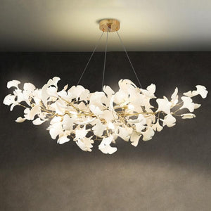 Ceramic Ginkgo Branch Chandelier - Zonesus