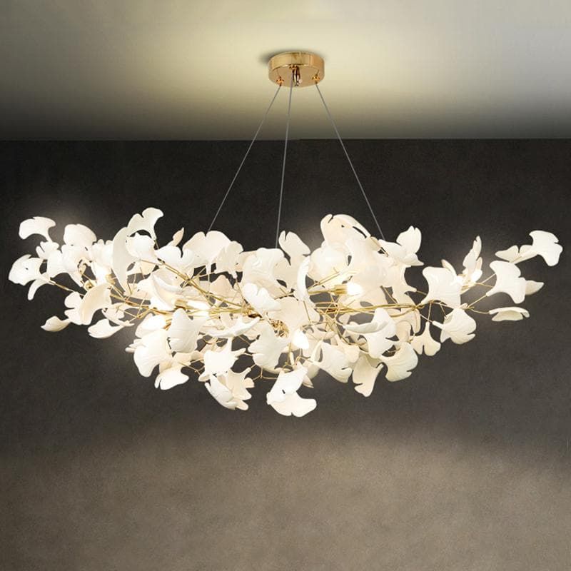 Ceramic Ginkgo Branch Chandelier - Zonesus