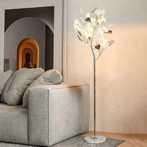 Ceramic Ginkgo Leaf Floor Lamp - Zonesus